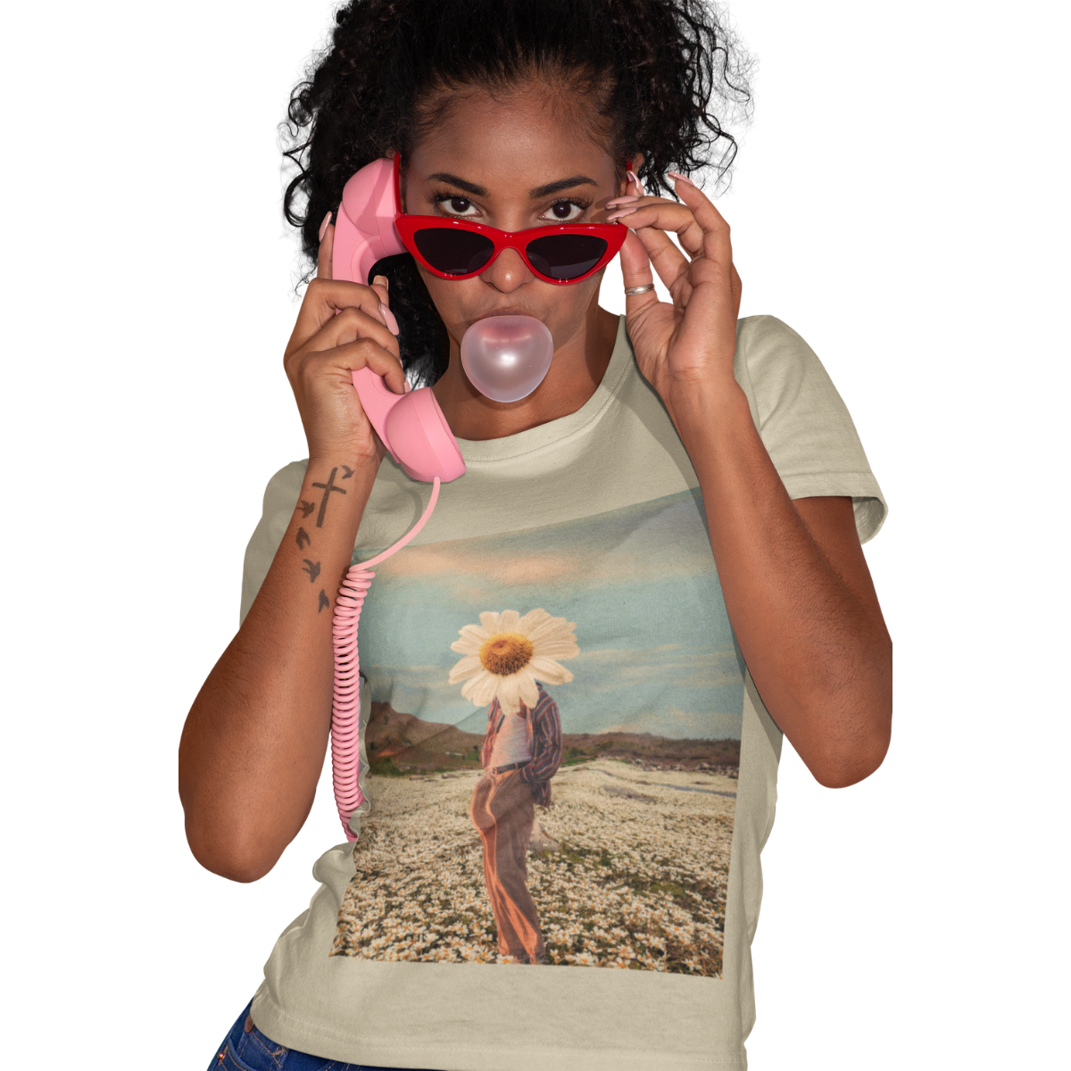 'Stand Out' Eco-friendly Unisex T-shirt in Desert Dust