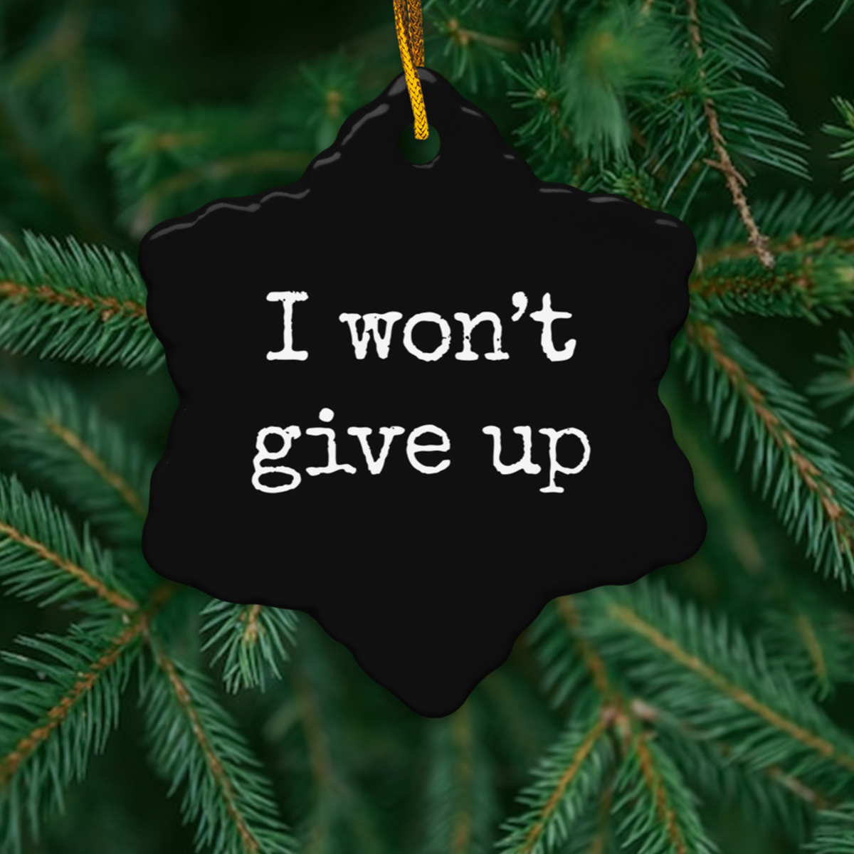 Julian Lennon ‘I won’t give up’ Ceramic Snowflake Ornament