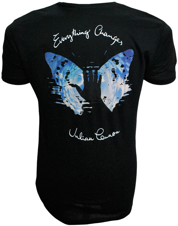 Julian Lennon (EC Album Cover with Text) Black Scoop Neck T-Shirt