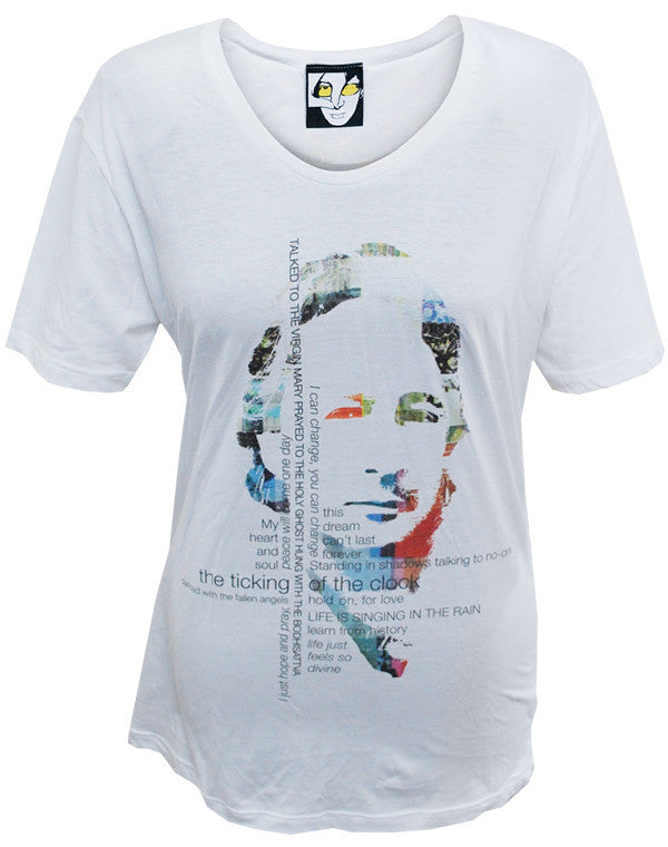 Julian Lennon (Ticking Of The Clock) White Scoop Neck T-Shirt