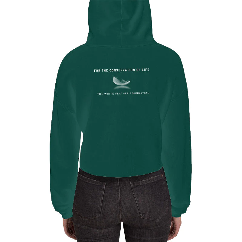 Breathe Earth Day Cropped Eco Hoodie