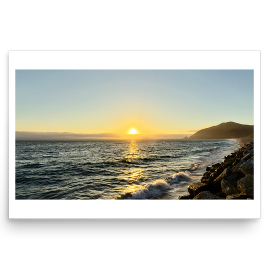 'California Coastline' – 2025 (with border) - 12" x 18" Limited Edition Print