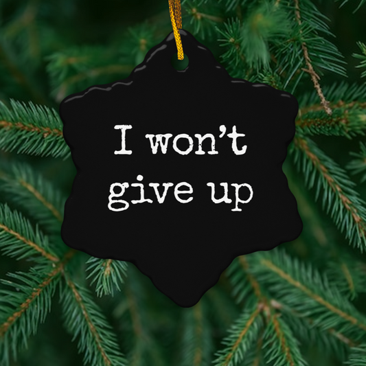 Julian Lennon ‘I won’t give up’ Ceramic Snowflake Ornament