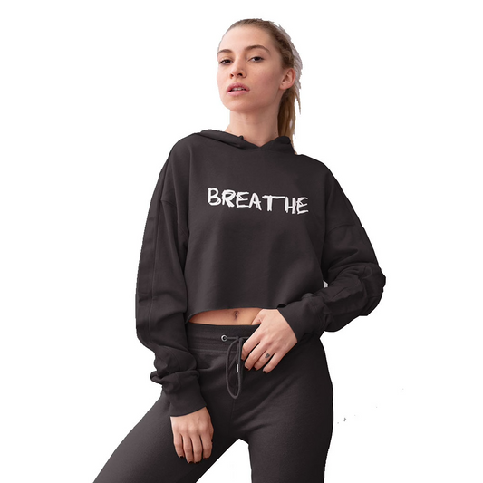 Breathe Earth Day Cropped Hoodie