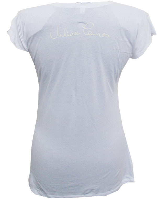 Julian Lennon (Ticking Of The Clock Blue) White T-Shirt