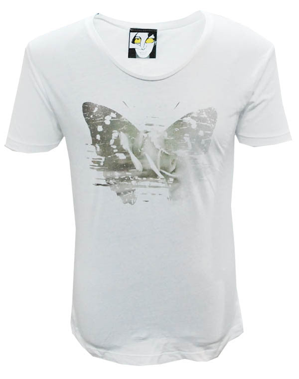Julian Lennon (First Rose With Signature) White Scoop Neck T-Shirt