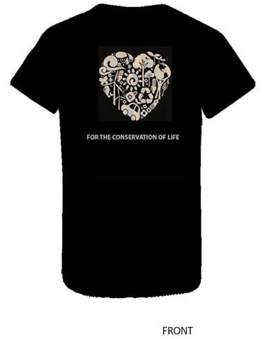 Black For the Conservation of Life T Shirt
